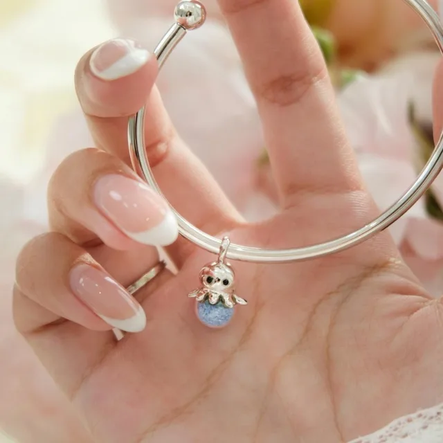 Bangle with one Little Octopus charm