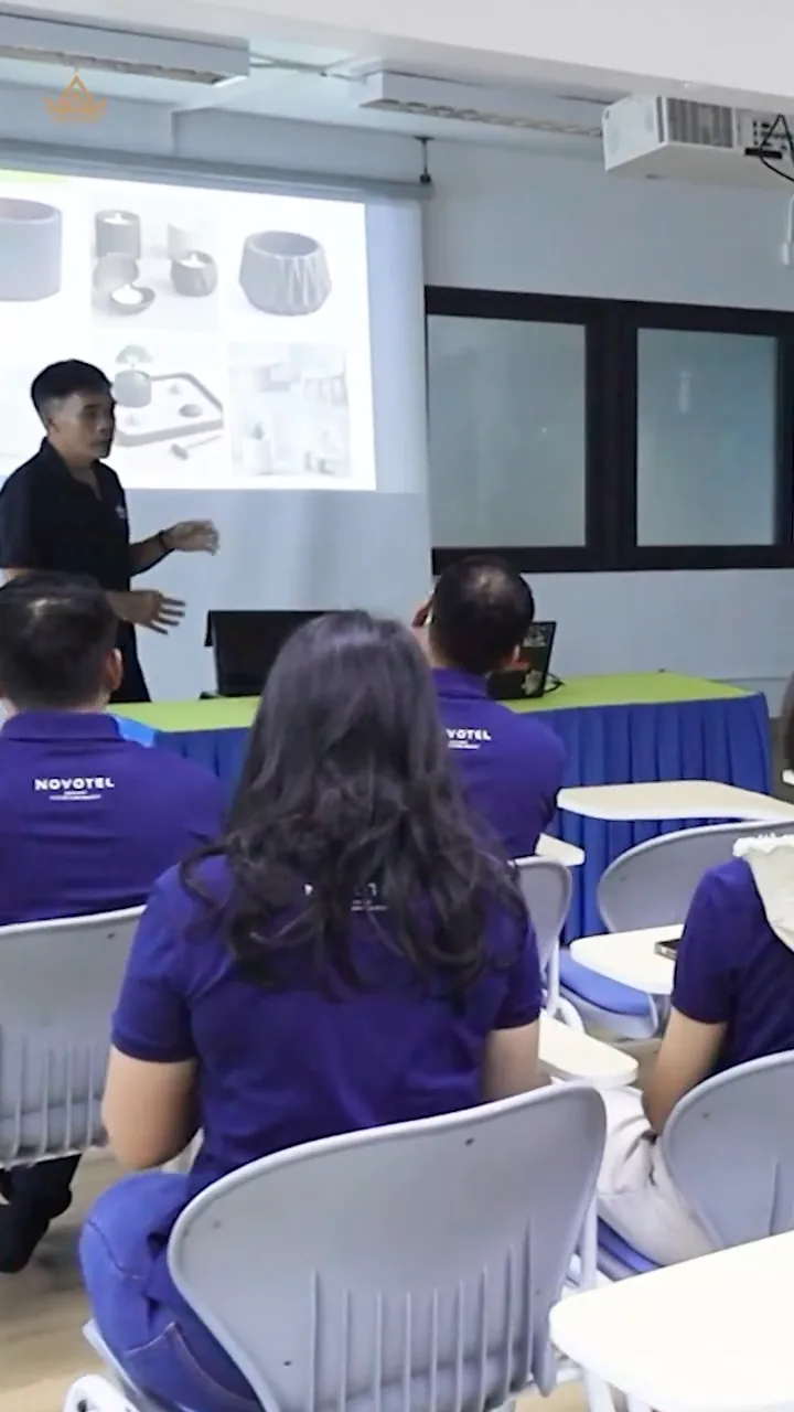 The Novotel team at the talk in the station classroom