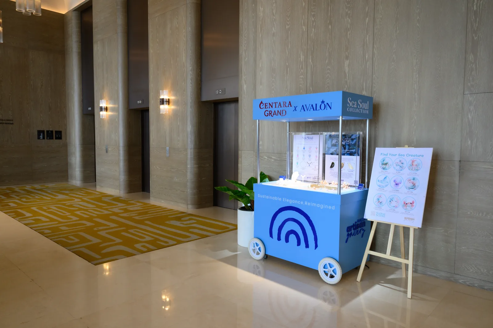 The Centara Grand x AVALON cart in the hotel