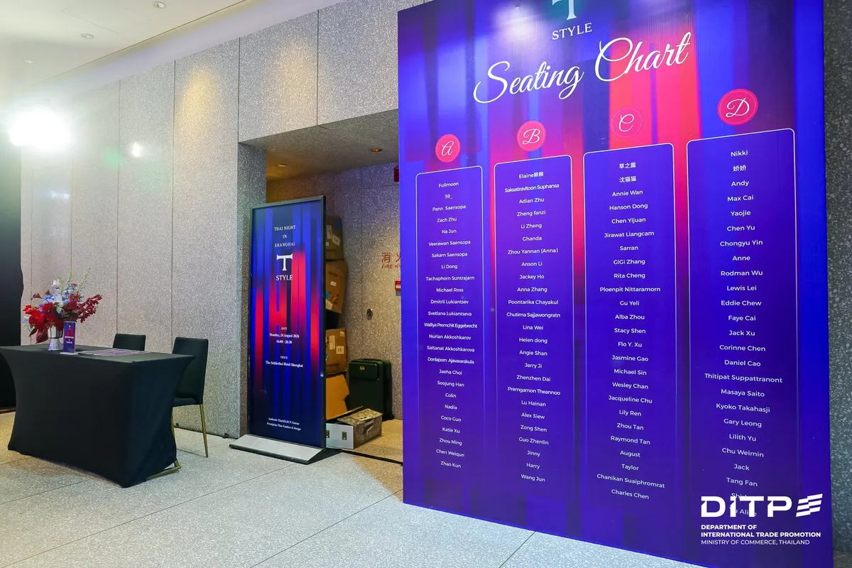 The seating chart in the entrance hall